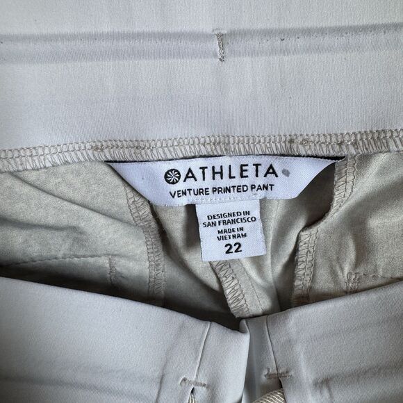 Athleta Venture Printed Pant Plus Size 22 Viper Gray Jogger Cargo Athleisure - Picture 4 of 8